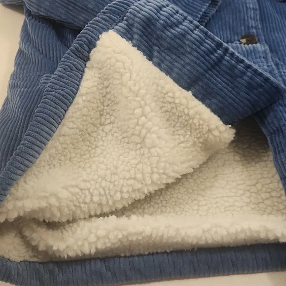 Blair Blue Corduroy Teddy Jacket. Vintage 90's. Size L - Picture 6 of 8